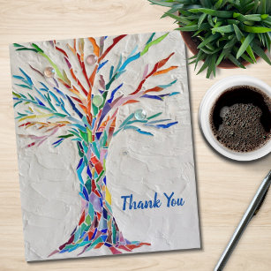 Cartões de agradecimentos Personalizado de Árvore 