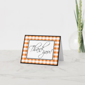 Cartões de agradecimentos Personalizado de Gingham