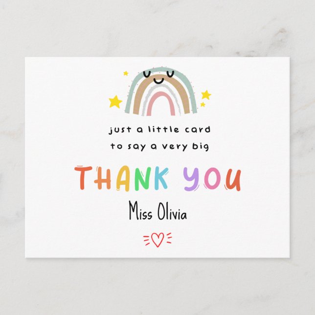Cartões de agradecimentos Personalizado de Profess (Frente)