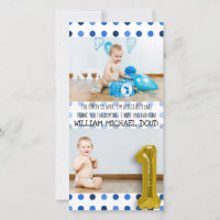 Cartões de agradecimentos personalizado do primeir