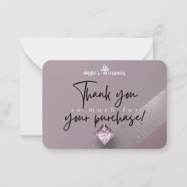 Cartões de agradecimentos personalizado dos acessó (Frente)