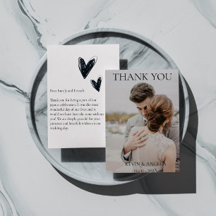 Cartões de agradecimentos Personalizado Elegante d