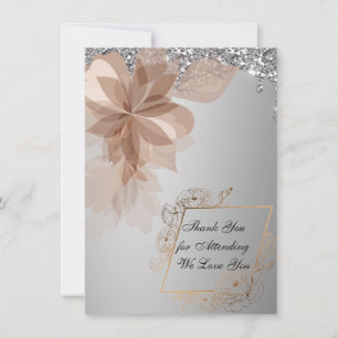 Cartões de agradecimentos Personalizado Elegante E