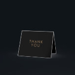 Cartões de agradecimentos Personalizado Mínimo Dou<br><div class="desc">Cartões de agradecimentos Personalizado Mínimo Dourado Preto</div>
