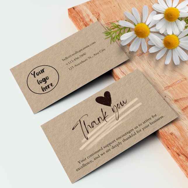 Cartões de agradecimentos personalizado mínimo mar (Personalized Printable Thank You Card Brown Minimalist)