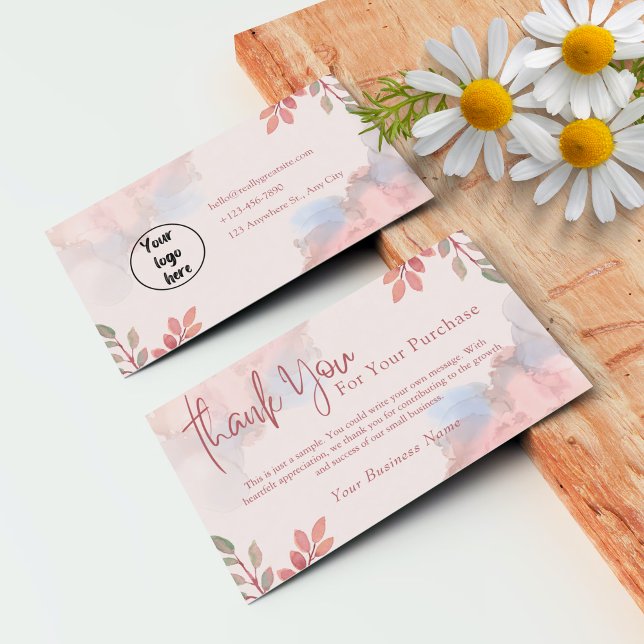 Cartões de agradecimentos Personalizado Para O Cli (Personalized Thank You Card For Customer)