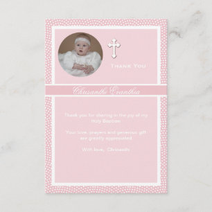 Cartões de agradecimentos personalizados rosa
