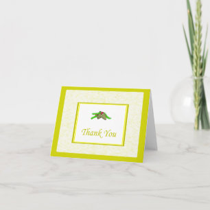 Cartões de agradecimentos Pine Cone com Borda Ama