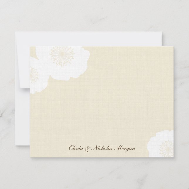 Cartões de agradecimentos Plana das Poppies Modern (Frente)