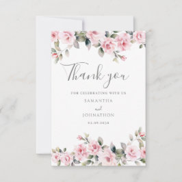 Cartões de agradecimentos Plana De Casamento Flora