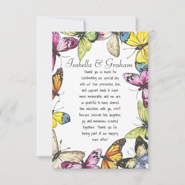 Cartões de agradecimentos plano (Frente)