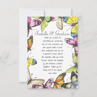 Cartões de agradecimentos plano