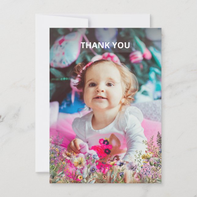 Cartões de agradecimentos plano (Frente)