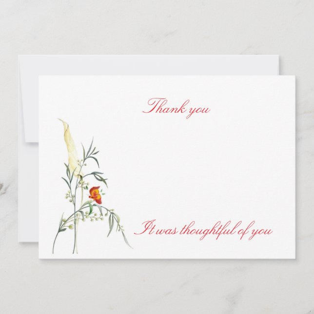 Cartões de agradecimentos plano (Frente)