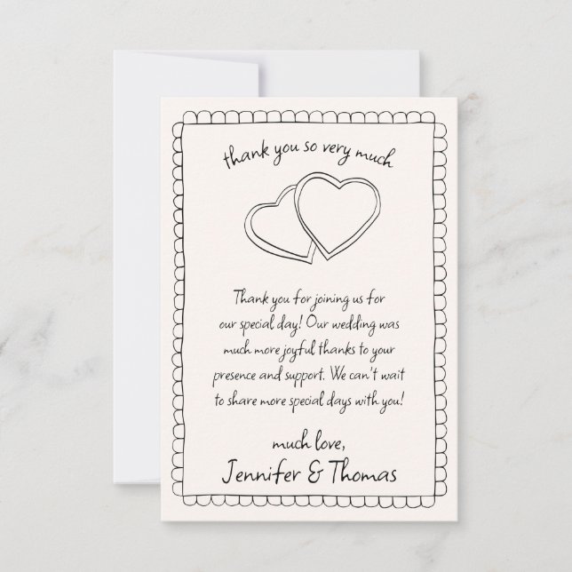 Cartões de agradecimentos plano (Frente)