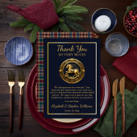 Cartões de agradecimentos plano azul-azul-cavalo p