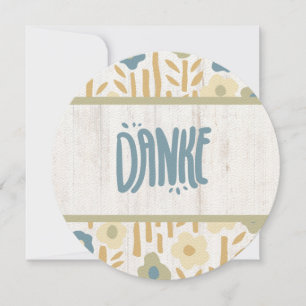 Cartões de agradecimentos plano "Danke" doce