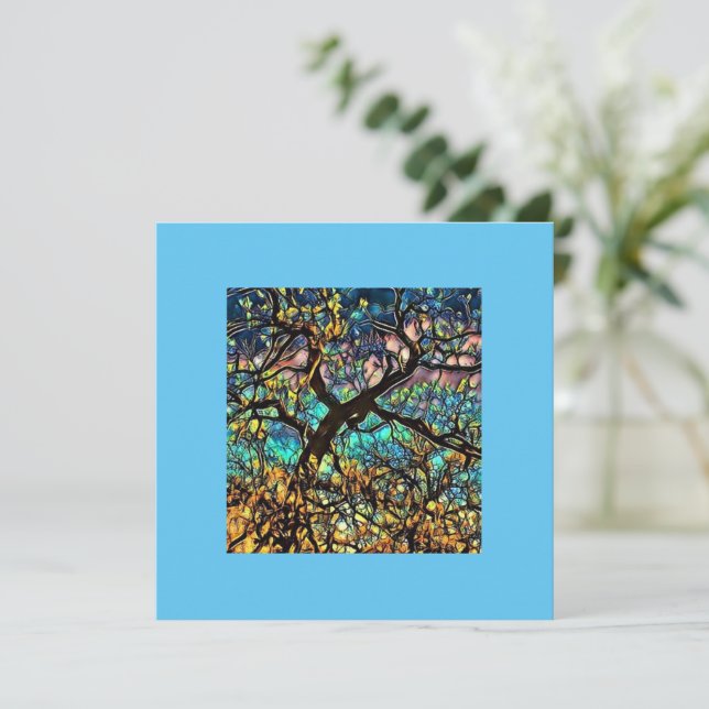 cartões de agradecimentos plano de 5,25" x 5,25" (Em pé/Frente)