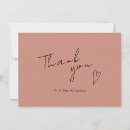 Cartões de agradecimentos plano de casamento moder