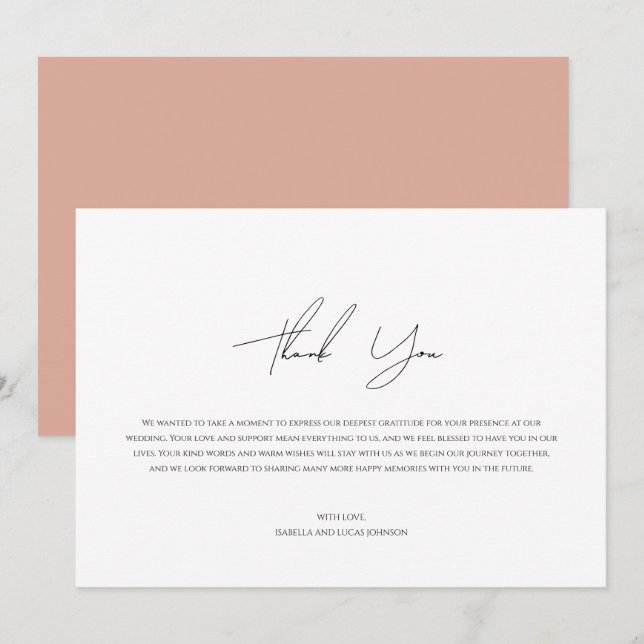 Cartões de agradecimentos plano de fotos personali (Frente/Verso)