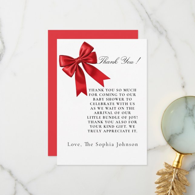 Cartões de agradecimentos plano do Chá de fraldas  (Frente/Verso In Situ)