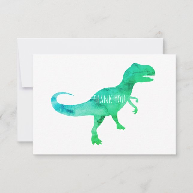 Cartões de agradecimentos Plano do Dinossaur Trex  (Frente)