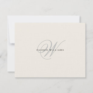 Cartões de agradecimentos plano formal monograma