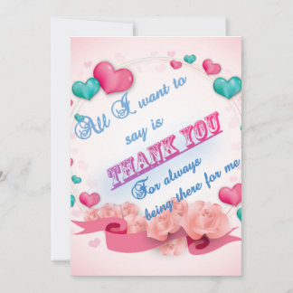 Cartões de agradecimentos plano rosa