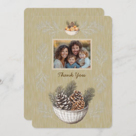 Cartões de agradecimentos plano Rústico do Pinheir