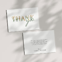 Cartões de agradecimentos plano verde e Chá de fra