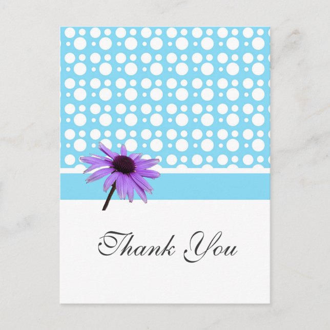 cartões de agradecimentos, pontos e margarida (Frente)