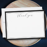 Cartões de agradecimentos Preto de Caligrafia de S<br><div class="desc">Um belo cartões de agradecimentos para expressar sua gratidão. Design apresenta "obrigado você" em uma fonte de cálculo de script. Altere facilmente a cor da borda para se adequar ao seu estilo. Elegante e clássico - este modelo torna fácil dizer obrigado. Você pode adicionar facilmente uma mensagem digitada - ou...</div>