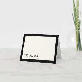 Cartões de agradecimentos preto e branco V1