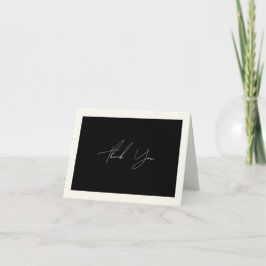 Cartões de agradecimentos preto e branco V2