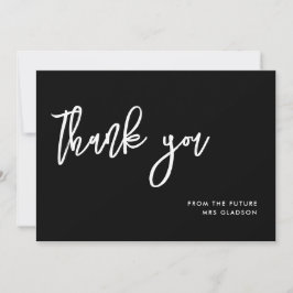 Cartões de agradecimentos preto temporário