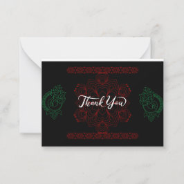 cartões de agradecimentos preto vermelho