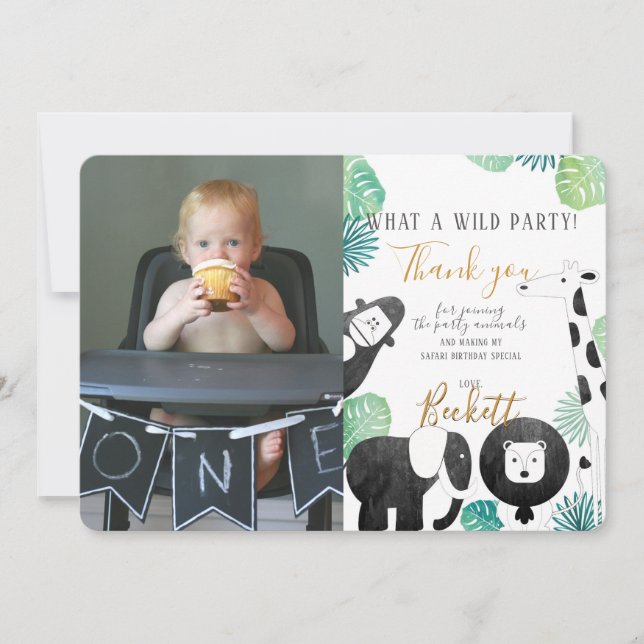 Cartões de agradecimentos pretos e verdes do (Frente)