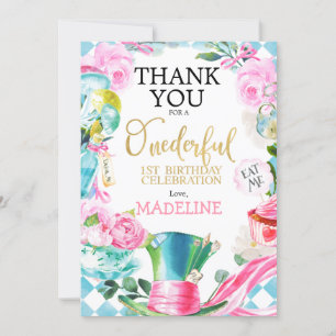 Cartões de agradecimentos primeiro aniversario Al