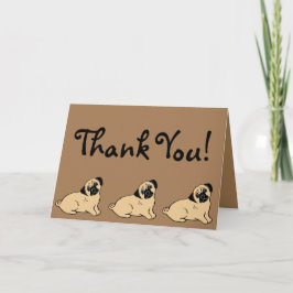 Cartões de agradecimentos Pugs