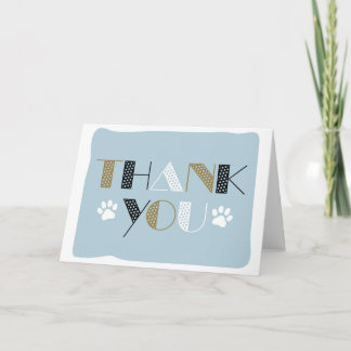 Cartões de agradecimentos Puppy Paw