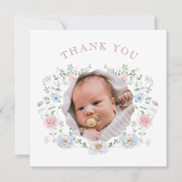 Cartões de agradecimentos Quadrado de Frame Floral