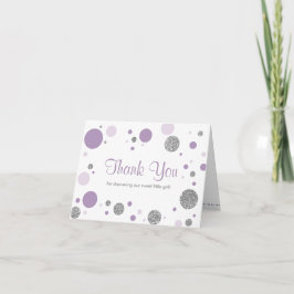 Cartões de agradecimentos, Querida, Roxo, Prata