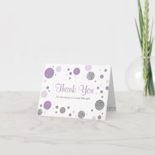 cartões de agradecimentos, Querida, Roxo, Prata