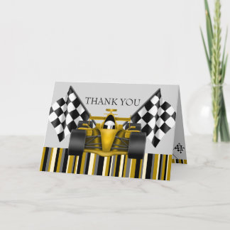 Cartões de agradecimentos Race Dourado
