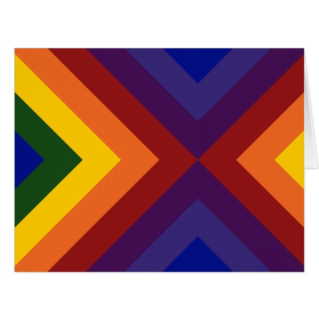 Cartões de agradecimentos Rainbow Chevrons (Frente horizontal)