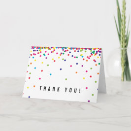 Cartões de agradecimentos Rainbow Confetti | Bonit