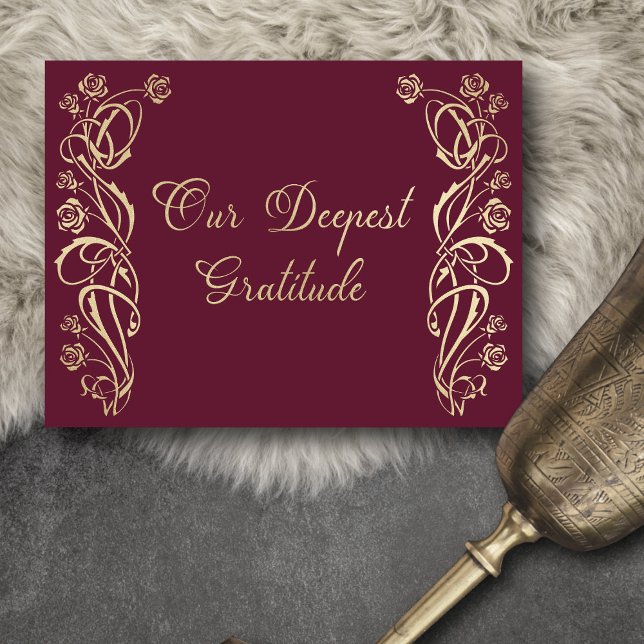 Cartões de agradecimentos Real Medieval de Casamen (Criador carregado)