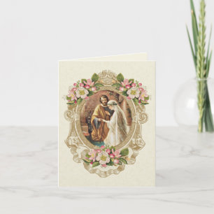 Cartões de agradecimentos Religioso Floral De Casa