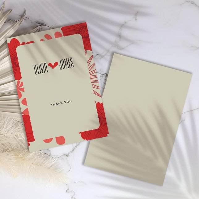 Cartões de agradecimentos Romântico de Casamento F (Criador carregado)