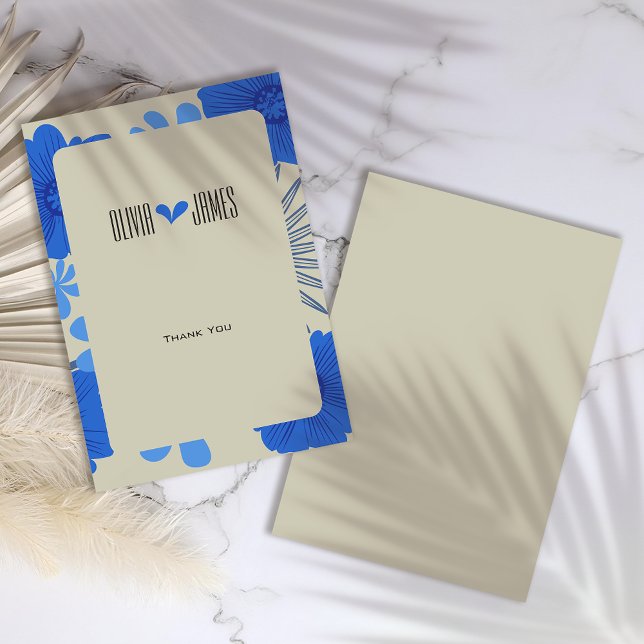 Cartões de agradecimentos Romântico de Casamento F (Criador carregado)